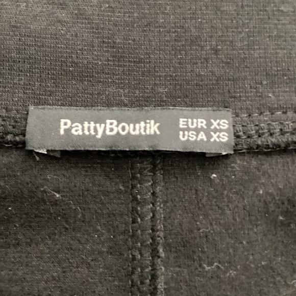 PATTY BOUTIK SIZE XS BLACK KNIT MILITARY JACKET ZIP FRONT DOUBLE ROW BUTTONS - Picture 9 of 11